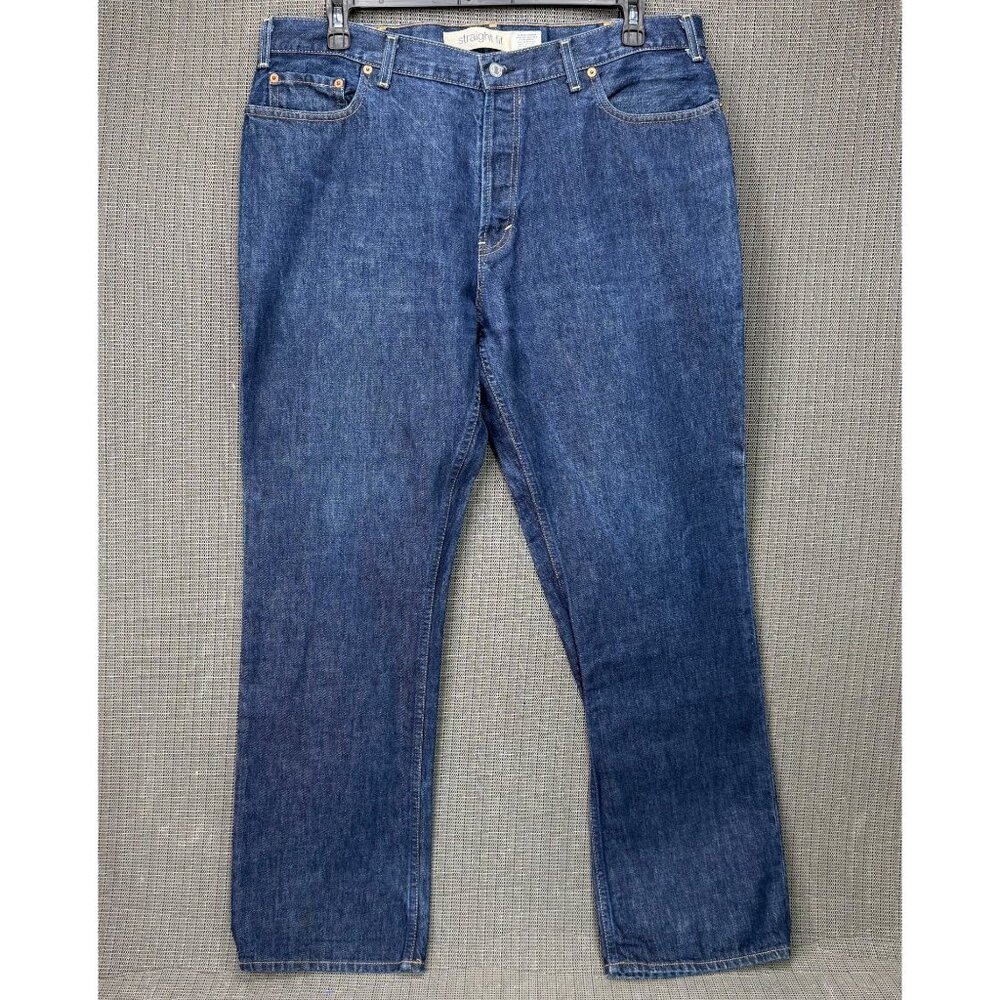 Vintage Gap Mens Size 40x32 Blue Straight Fit Dark Wash Jeans